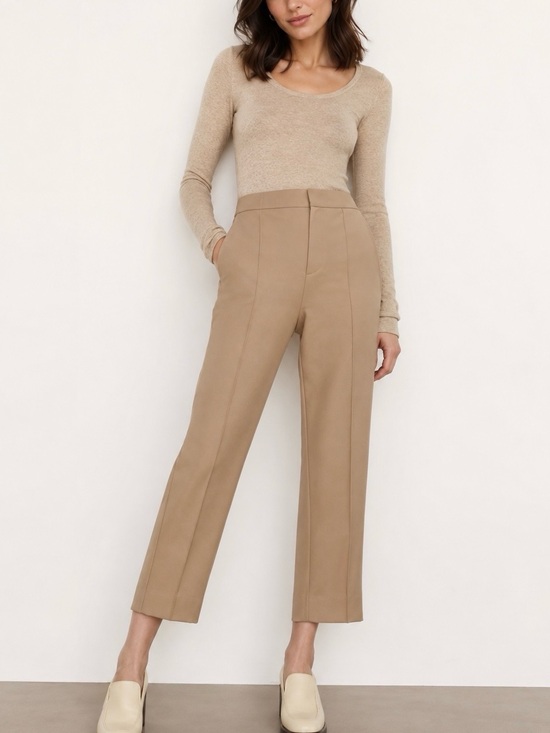 Vince Pants - Vince Pecan Tapered Stovepipe Knit Trousers Pants Size 8